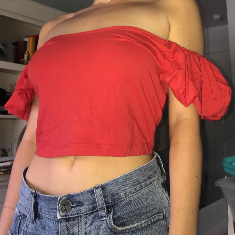 Topshop off the shoulder top